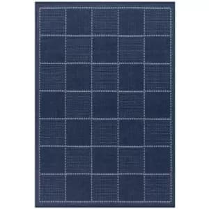 Oriental Weavers Checked Flatweave Blue Rug - 160 x 225cm