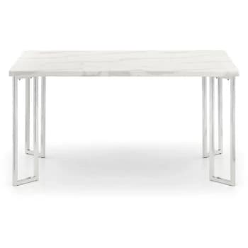 Letha - Marble & Chrome Dining Table 150Cm x 90Cm