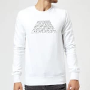 Star Wars The Rise Of Skywalker Trooper Filled Logo Sweatshirt - White - L