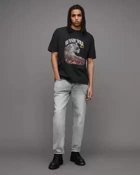 AllSaints Species Leopard Print Oversized T-Shirt