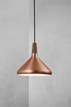 DFTP Nori 27 Indoor Living Dining Metal Pendant Ceiling Light in Copper (Diam) 27cm