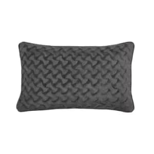 Bedeck of Belfast Fine Linens Mansa Cushion 40cm x 60cm, Charcoal