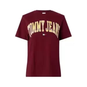 Tommy Jeans Tjw Rlxd Collegiate Logo Ss - Red