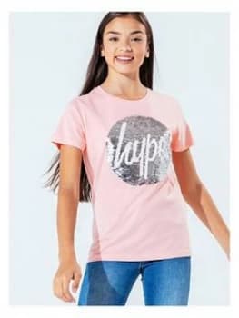 Hype Rose Gold Sequin Short Sleeve T-Shirt