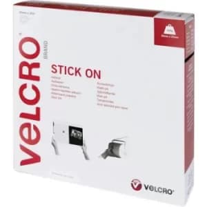 VELCRO VEL-EC60354 Hook-and-loop tape stick-on Hook and loop pad (L x W) 25000 mm x 20 mm White 25 m