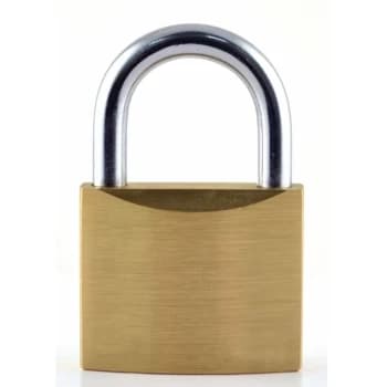 Slimline Brass Key Padlock - 50MM - Matlock