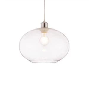 1 Light Pendant Glass With Bubbles, E27