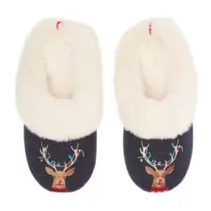 Joules Womens Slippet Luxe Slip On Character Slippers Medium