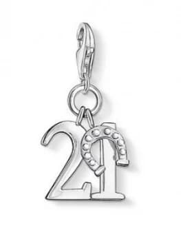 Thomas Sabo Sterling Silver Charm Club Lucky Number 21 Charm, One Colour, Women