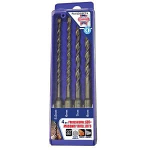 Faithfull SDS Plus Drill Bit Set 4 Piece 5.5-8mm