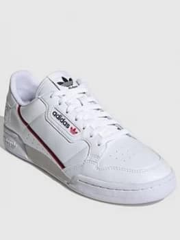 adidas Originals Continental 80 Vegan - White, Size 4, Women