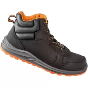 WORK-GUARD by Result Unisex Adult Stirling Nubuck Safety Boots (10 UK) (Black/Grey/Orange)