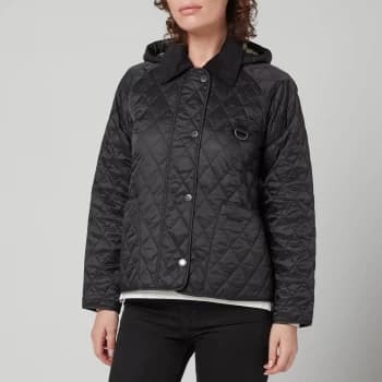 Barbour Womens Tobymory Quilted Jacket - Black/Ancient - UK 10