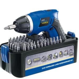 Draper Storm Force 3.6V Cordless Li-Ion Screwdriver and 50-Bit Kit