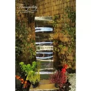 Tranquility Water Features - Large Stainless Steel Wave Mains Powered Water Feature