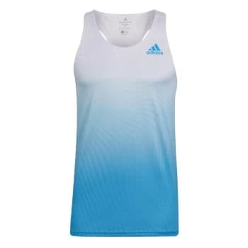 adidas Adizero Engineered Singlet Mens - App Sky Rush / White