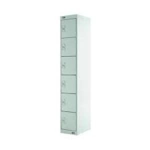 Six Compartment Locker D300mm Light Grey Door MC00032