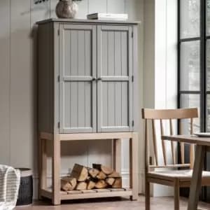 Elda 2 Door Display Cabinet Taupe