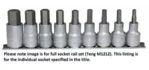 Teng Tools M121106-C 1/2" Drive - Hex Bit Socket - 3/16" - Chrome Vanadium