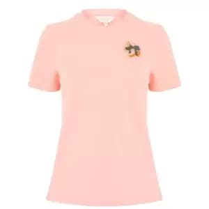Ted Baker Renako Embroidered T-Shirt - Pink