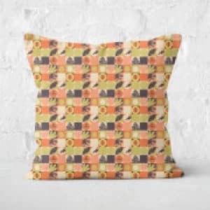 Orange Jurassic Park Square Cushion 40x40cm - 40x40cm - Soft Touch