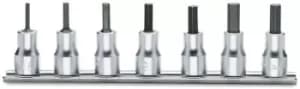 Beta Tools 910PE/SB 7pc 3/8" Square Drive Hexagon Bit Socket Driver Rail Set