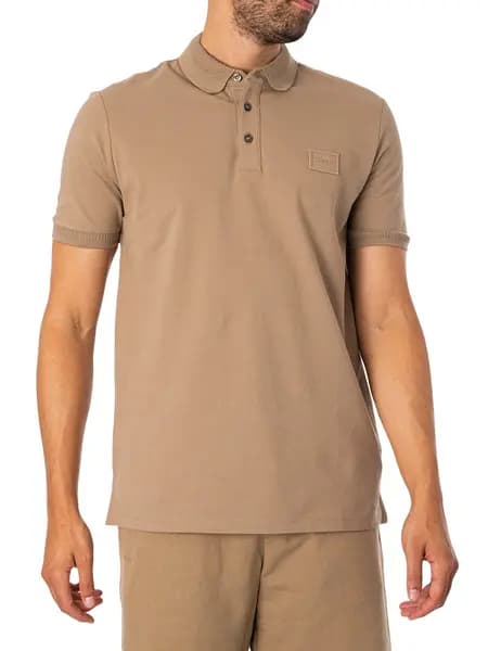 HUGO Dereso Polo Shirt Open Brown S