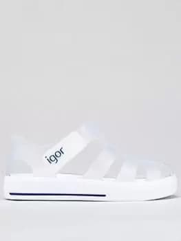 Igor STAR JELLY SANDAL, Clear, Size 5 Younger
