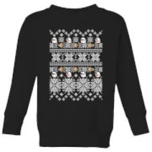 Nintendo Super Mario Retro Boo Kids Christmas Sweatshirt - Black - 11-12 Years