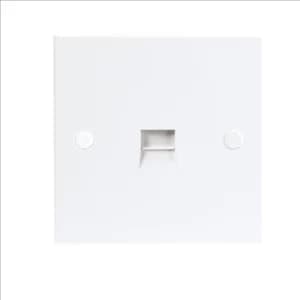 KnightsBridge 1G White Telephone Master Socket Flush Wall Switch
