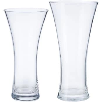Hotel Collection Flare clear vase 30cm - Clear