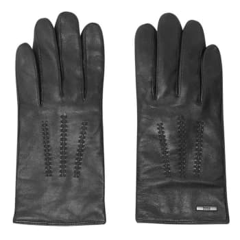 Boss Boss Hainz Leather Gloves Mens - Black