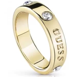 Ladies Guess Gold Plated Hoops I Did It Again Ring Size N