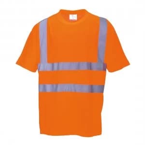 Portwest Mens Hi Vis Class 2 Rail T Shirt RIS Orange XL