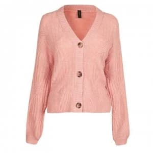 YAS Pixie Cardigan - Coral Pink
