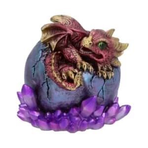Crimson Hatchling Glow Red Dragonling Crystal Figurine