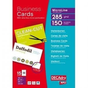 Microline Bus Card 285gsm Wt 150cards