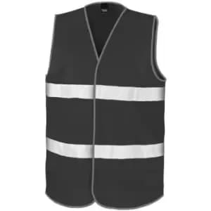 Result Adults Unisex Safeguard Enhance Visibility Vest (S/M) (Black) - Black