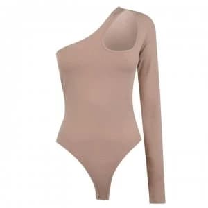 NA-KD Cut Out Bodysuit - Beige