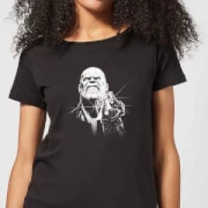 Marvel Avengers Infinity War Fierce Thanos Womens T-Shirt - Black