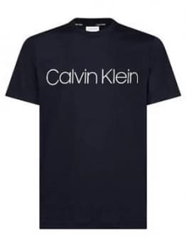 Calvin Klein Cotton Front Logo T-Shirt - Navy