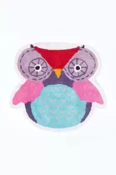 Cotton Tufted Washable Owl Children Rug