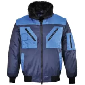 Portwest - PJ20NARM - sz M Two Tone Pilot Jacket - Navy - Navy