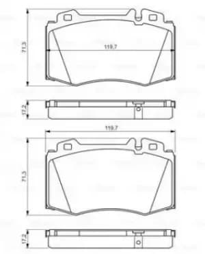 Bosch 0986494576 Brake Pad Set Disc Brake Front Axle