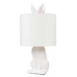Lepus White Ceramic Hare Table Lamp
