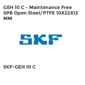 GEH 10 C - Maintenance Free SPB Open Steel/PTFE 10X22X12 MM