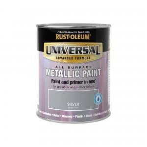 Rust-Oleum Silver Universal Metallic All-Surface Paint 250ml Silver
