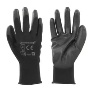 Silverline Black Palm Gloves - M 8