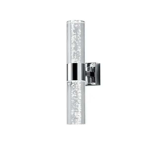Bolsa Modern 2 Light Bathroom Wall Lamp Chrome 3000K IP44