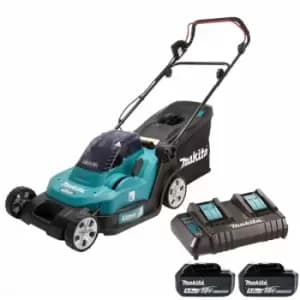 Makita DLM432CT2 430mm 36V Cordless Lawnmower